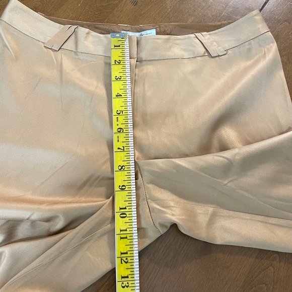 Tommy Bahama Women's Gold Silk Blend‎ Lightweight Capri Pants Sz 6 - Picture 5 of 9